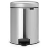 Matinio metalo šiukšlių dėžė su pamina pakeliamu dangčiu Brabantia NEWICON, 5 l
