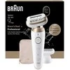 Braun Epiliatorius Silk·épil 9 Flex Wet &amp; Dry, ilgai išliekanti lygi oda, 9-030 3D, auksinis