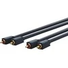 Clicktronic 2 x RCA kištukas - 2 x RCA kištukas, 0,5 m, juodas