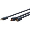 Kabelis Clicktronic Jack 3.5mm - RCA (Cinch) x2 10m tamsiai mėlyna (JAB-1339078)