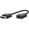 ClickTronic HQ OFC HDMI didelės spartos plėtinys su eternetu, paauksuotas galas, 3D, 10 cm