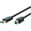 Kabelis USB Clicktronic USB-A - USB-B 3 m Mėlyna (RB70093)