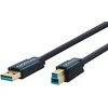 Kabelis USB Clicktronic USB-A - USB-B 3 m Mėlyna (RB70093)