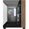 Cooler Master Elite 481 Wood, Tower-case - juodas/holz, Tempered Glass x 2