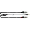 Cordial Y laidas, 3,5 mm - 2 x XLR lizdas, 1,8 m