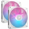 Corsair iCUE LINK RX140 RGB Series, PWM korpuso ventiliatorius 2er Pack – 140mm, baltos spalvos