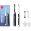 Elektrinis dantų šepetėlis „Oclean X Lite Smart Sonic Duo Set“, pilkas ir mėlynas
