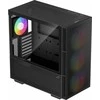 Kompiuterio Korpusas - DeepCool CH560 Midi Tower su Grūdintu Stiklu ir Multi-Spalviniu Apšvietimu Juodas