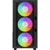 Kompiuterio Korpusas - DeepCool CH560 Midi Tower su Grūdintu Stiklu ir Multi-Spalviniu Apšvietimu Juodas