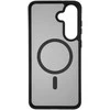 Dėklas FoneKit MagSafe-yhteensopiva Soft Touch suojakuori, Samsung Galaxy S25 FE, musta/harmaa