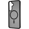 Dėklas FoneKit MagSafe-yhteensopiva Soft Touch suojakuori, Samsung Galaxy S25 FE, musta/harmaa
