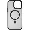 Dėklas Osram FoneKit MagSafe-yhteensopiva Soft Touch -suojakuori, iPhone 15, musta/harmaa