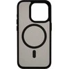 Dėklas FoneKit MagSafe-yhteensopiva Soft Touch -suojakuori, iPhone 15 Pro, musta/harmaa