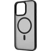 Dėklas Osram FoneKit MagSafe-yhteensopiva Soft Touch -suojakuori, iPhone 15, musta/harmaa