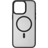 Dėklas Osram FoneKit MagSafe-yhteensopiva Soft Touch -suojakuori, iPhone 15, musta/harmaa