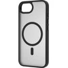 Dėklas FoneKit MagSafe-yhteensopiva Soft Touch suojakuori, iPhone 16e / 17e, musta/harmaa