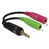 DELOCK Adapteris cable Klinke 3.5 mm 4 Pin St > 2 x Klinke 3.5 mm 3 Pin Bu