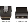 Delock Cable mini SAS SFF-8087 > 4 x SATA 7 kontaktų 50 cm
