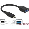 Delock adapteris USB 3.1 Gen 2 USB Type-C™ vyriškas > USB Type-A, 10 cm