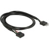 Delock USB 2.0 10 kontaktų ilgintuvo kabelio vyriška jungtis > vidinė jungtis 50 cm
