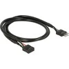 Delock USB 2.0 10 kontaktų ilgintuvo kabelio vyriška jungtis > vidinė jungtis 50 cm