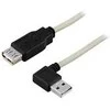 Kabelis DELTACO USB 2.0 ilgintuvas, kampinis, 0.2m / USB2-102A