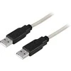 Kabelis DELTACO USB 2.0, Type A ha - Type A ha, 5m / USB2-10