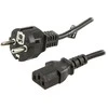 Įžemintas įtaiso kabelis DELTACO CEE 7/7 to IEC 60320 C13, max 250V / 10A, 2m, baltas / DEL-109MV