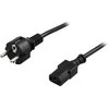 DELTACO kabelis CEE 7/7 - IEC 60320 C13 , 250V / 10A, 5m, juodas / DEL-111M