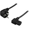DELTACO kabelis CEE 7/7 į IEC 60320 C13 , max 250V / 10A, 3m, juodas DEL-110B