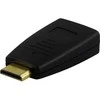 DELTACO HDMI adapteris, mini HDMI kištukas> HDMI lizdas, 19 kontaktų, paauksuotas