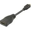 HDMI didelės spartos adapteris DELTACO, Micro HDMI - HDMI , 0.1m, juodas / HDMI-24B