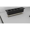 Įleidžiama maitinimo lizdo dėžutė DELTACO OFFICE, 4 lizdai, GST18 cable in, GST18 end cap out / GT-1304 / 1902249