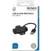 USB-A šakotuvas DELTACO, 480 Mbps, 4x USB-A, juodas / UH-737 / 1902569