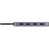 Permatomas USB-A šakotuvas DELTACO, 5 Gbps, 4x USB-A / UH-736 / 1902565