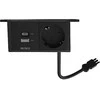 Maitinimo lizdas DELTACO OFFICE, po stalu, kampinis, 1x21W A+C USB krovimas, GST18 kabelio jungtis / GT-1101 / 1902243