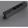 Po stalu tvirtinamas maitinimo lizdas DELTACO OFFICE, 3 lizdai, 1x21 W A+C USB, GST18 dangtelis, 1-in, 2-out / GT-1203 / 1902246