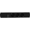 Po stalu tvirtinamas maitinimo lizdas DELTACO OFFICE, 3 lizdai, 1x21 W A+C USB, GST18 dangtelis, 1-in, 2-out / GT-1203 / 1902246