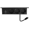 Maitinimo lizdas DELTACO OFFICE, 3 lizdai, 1x21W A+C USB krovimas, GST18 kabelio jungtis / GT-1103 / 1902244