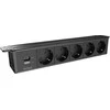 Maitinimo lizdas DELTACO OFFICE, 5 lizdai, 1x21W A+C USB krovimas, GST18 kabelio jungtis / GT-1105 / 1902245
