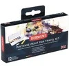 Derwent Inktense Pan Travel Set rašalo spalvos 12vnt + bako teptukas