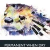 Derwent Inktense Pan Travel Set rašalo spalvos 12vnt + bako teptukas