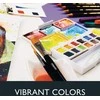 Derwent Inktense Pan Travel Set rašalo spalvos 12vnt + bako teptukas
