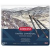 Derwent Tinted Charcoal tonuoti anglies rašikliai, 24 rašikliai