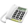 Doro PhoneEasy 312cs, Analoginis telefonas, Laidinis ragelis, Garsiakalbis, 30 įrašų, Skambintojo ID, Balta