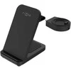 Fixed 3-in-1 wireless charging station for Garmin watch, juodas
