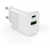 FoneKit Double 20W -laturi, USB-C + USB-A, valkoinen