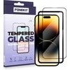 FoneKit Full Cover -panssarilasi, iPhone 14 Pro, musta