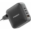 FoneKit GaN PD 165W -verkkovirtalaturi, USB-A + 3 x USB-C, musta