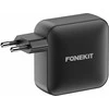 FoneKit GaN PD 165W -verkkovirtalaturi, USB-A + 3 x USB-C, musta